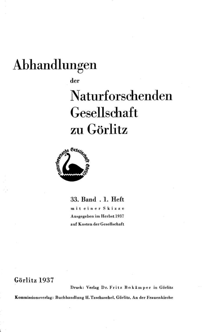Abhandlungen der naturforschenden Gesellschaft zu Görlitz