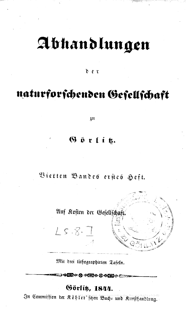 Görlitz Abhandlung Band 04, Heft 01 1844