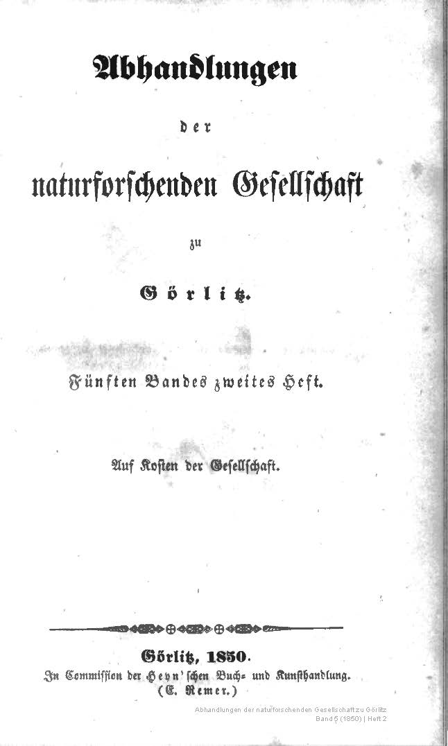 Görlitz Abhandlung Band 05, Heft 02 1850