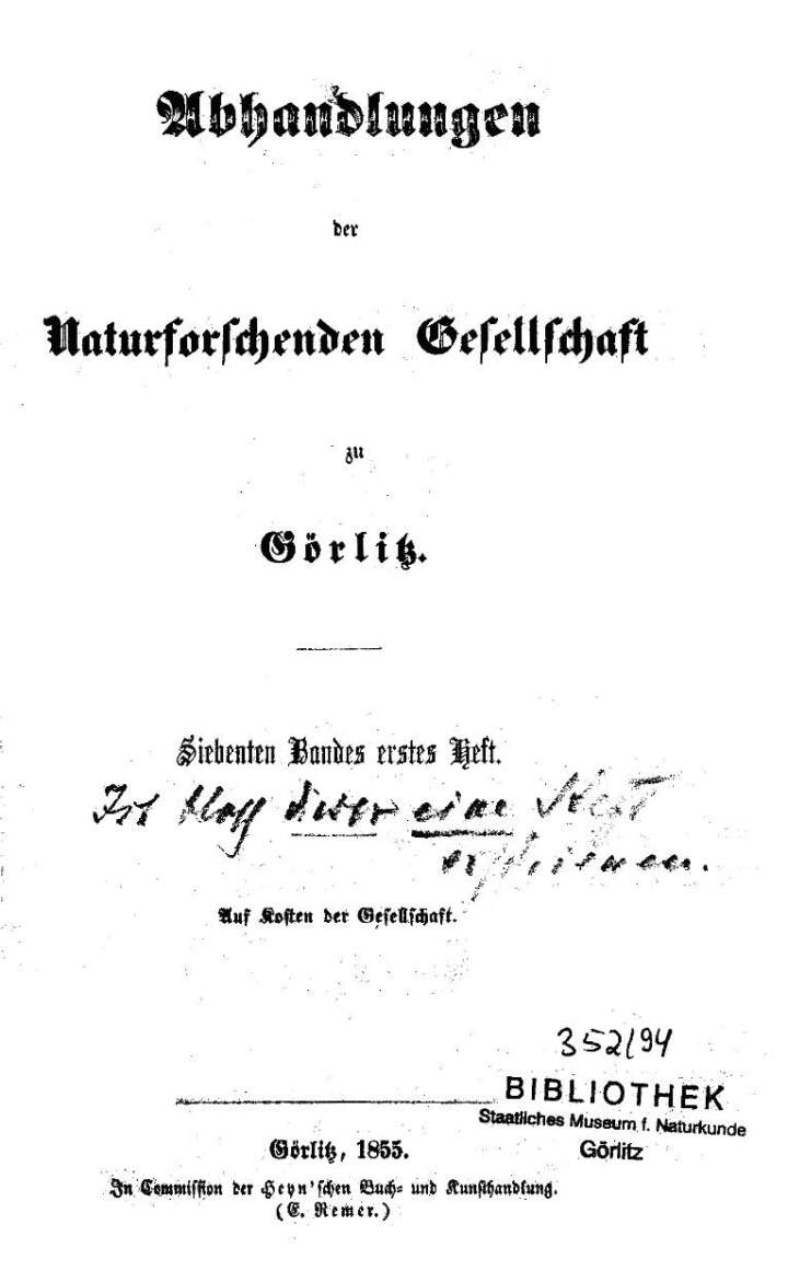 Görlitz Abhandlung Band 07 1855